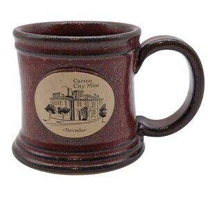 Sunset Hill Stoneware Handcrafted Art Pottery Mug Carson City Mint Nevada 12oz